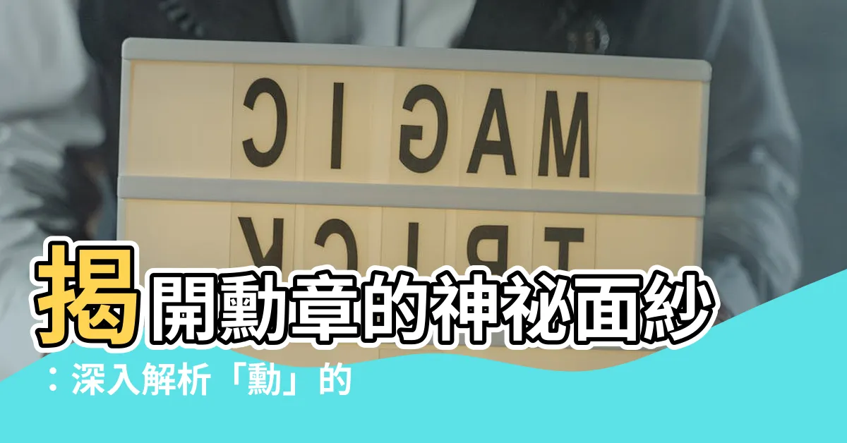 【勳的意思】揭開勳章的神秘面紗：深入解析「勳」的精髓