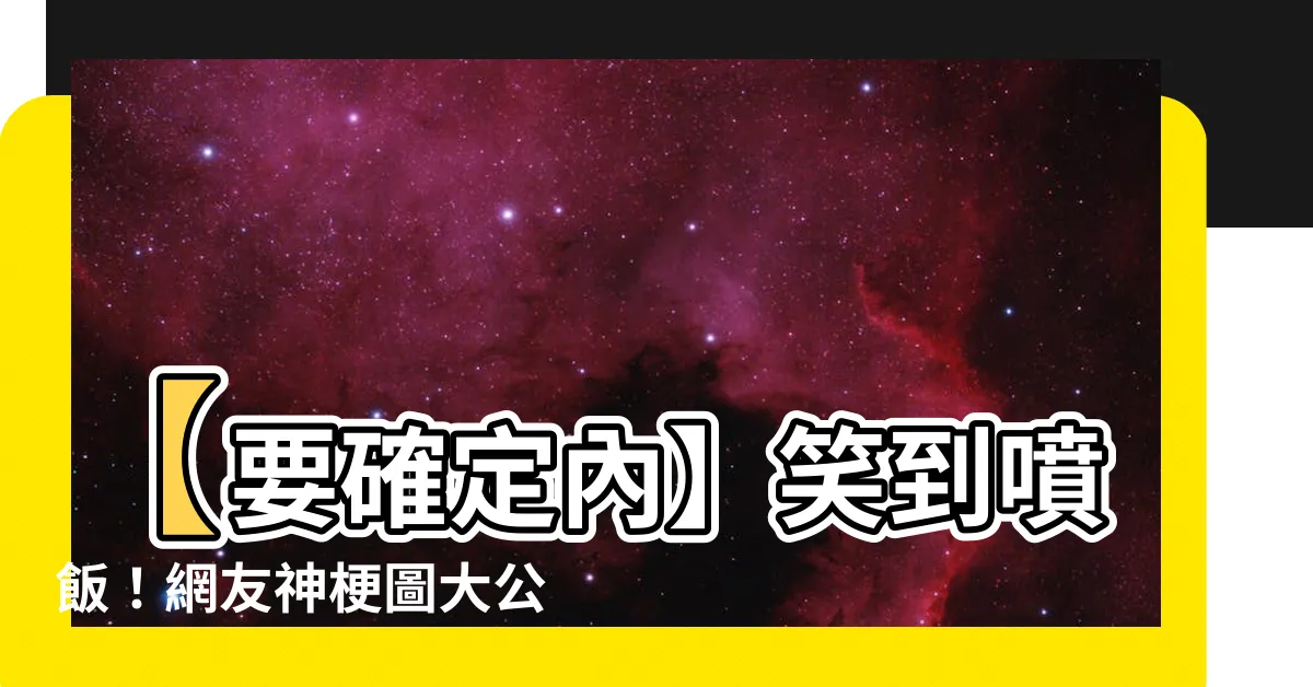 【要確定內】【要確定內】笑到噴飯！網友神梗圖大公開，保證讓你笑不停！