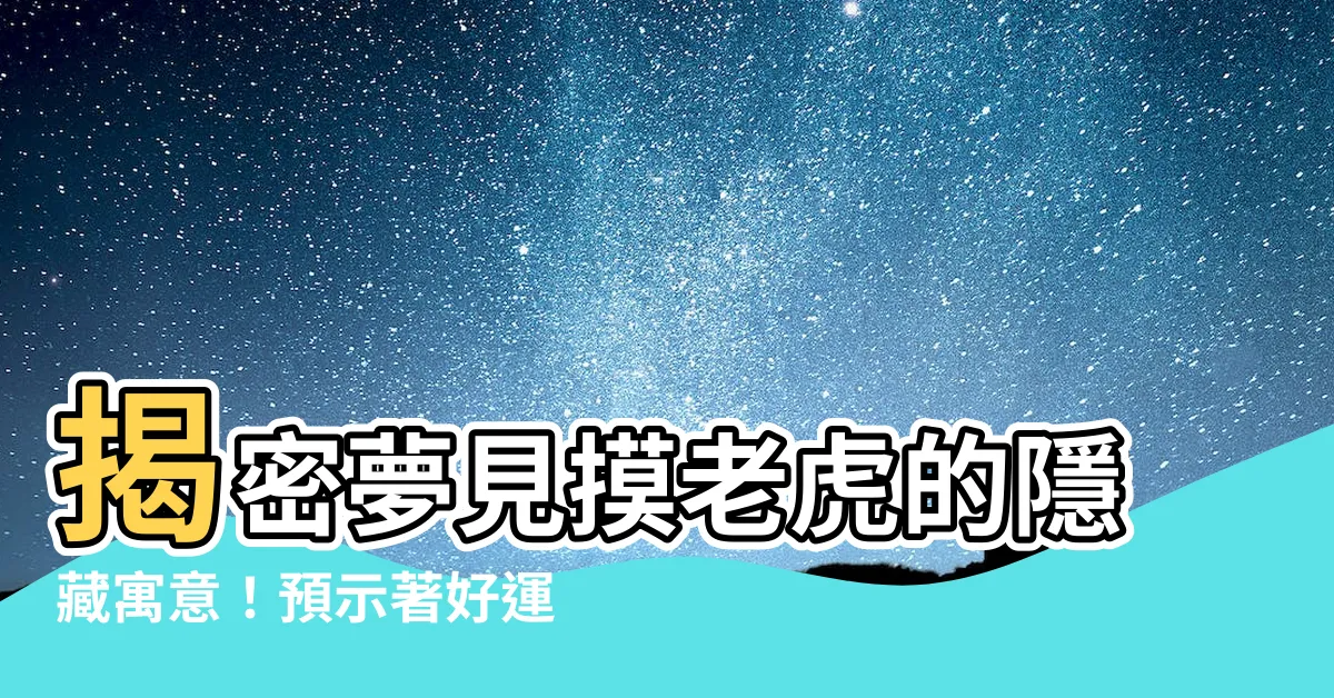 【夢見摸老虎】揭密夢見摸老虎的隱藏寓意！預示著好運還是危機？