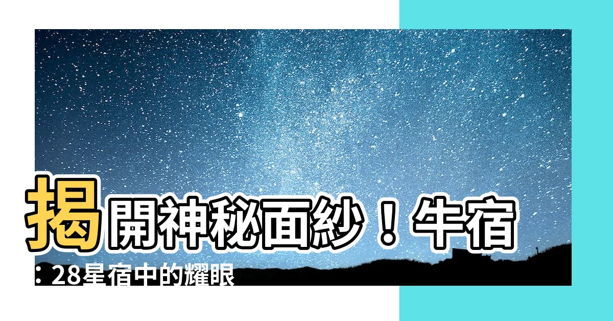 【牛宿】揭開神秘面紗！牛宿：28星宿中的耀眼之星